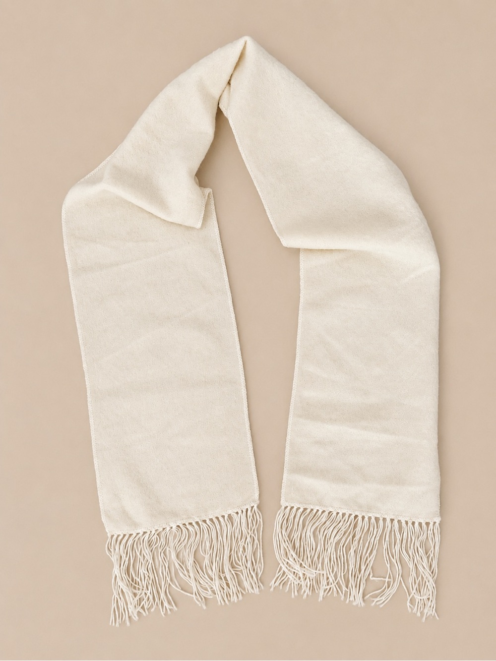 Capchatex Peru 100% Alpaca Ivory Fringe Scarf Made in Peru Soft Luxury Wrap - Picture 2 of 7